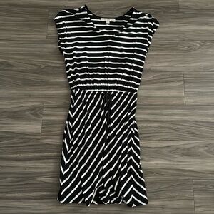 Black & White Striped Loft Dress